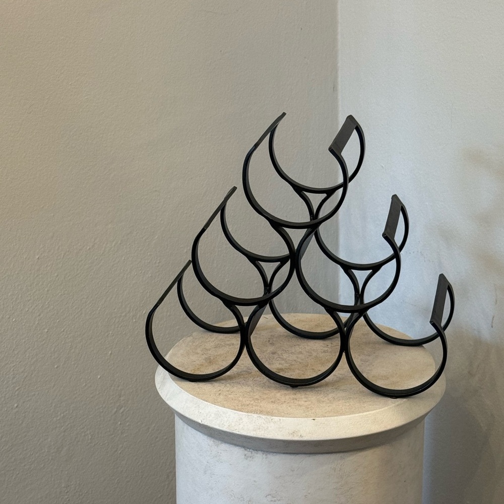 Black Metal Wine Rack